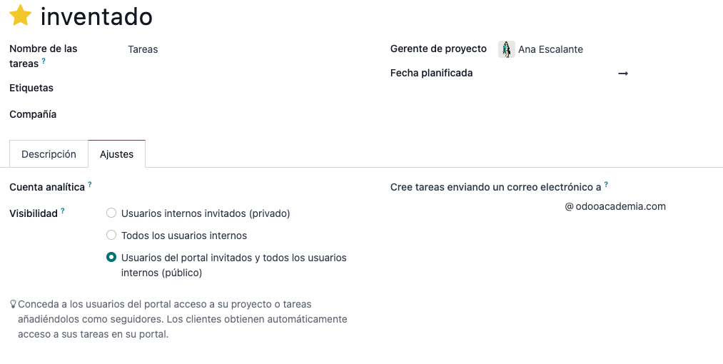 Selección de 3 tipos de usuarios en Odoo